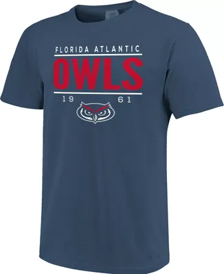 Image One Men's Florida Atlantic Owls Blue Traditional Logo T-Shirt