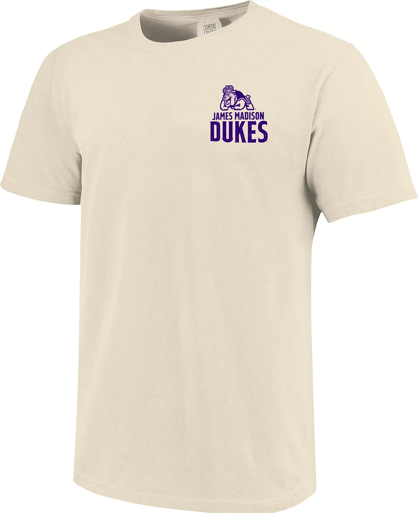 Image One Men's James Madison Dukes Ivory Mascot Local T-Shirt