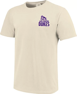 Image One Men's James Madison Dukes Ivory Mascot Local T-Shirt