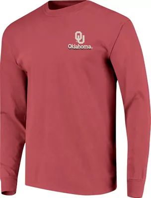 Image One Men's Oklahoma Sooners Crimson Campus Pride Long Sleeve Shirt