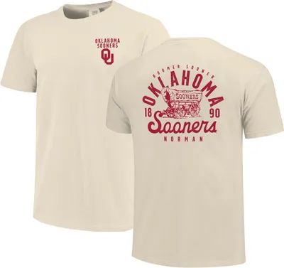 Image One Men's Oklahoma Sooners Ivory Mascot Local T-Shirt