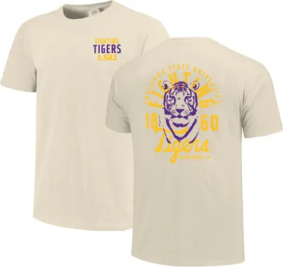 Image One Men's LSU Tigers Ivory Mascot Local T-Shirt