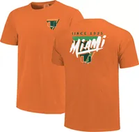 Image One Men's Miami Hurricanes Orange 90 Trap T-Shirt