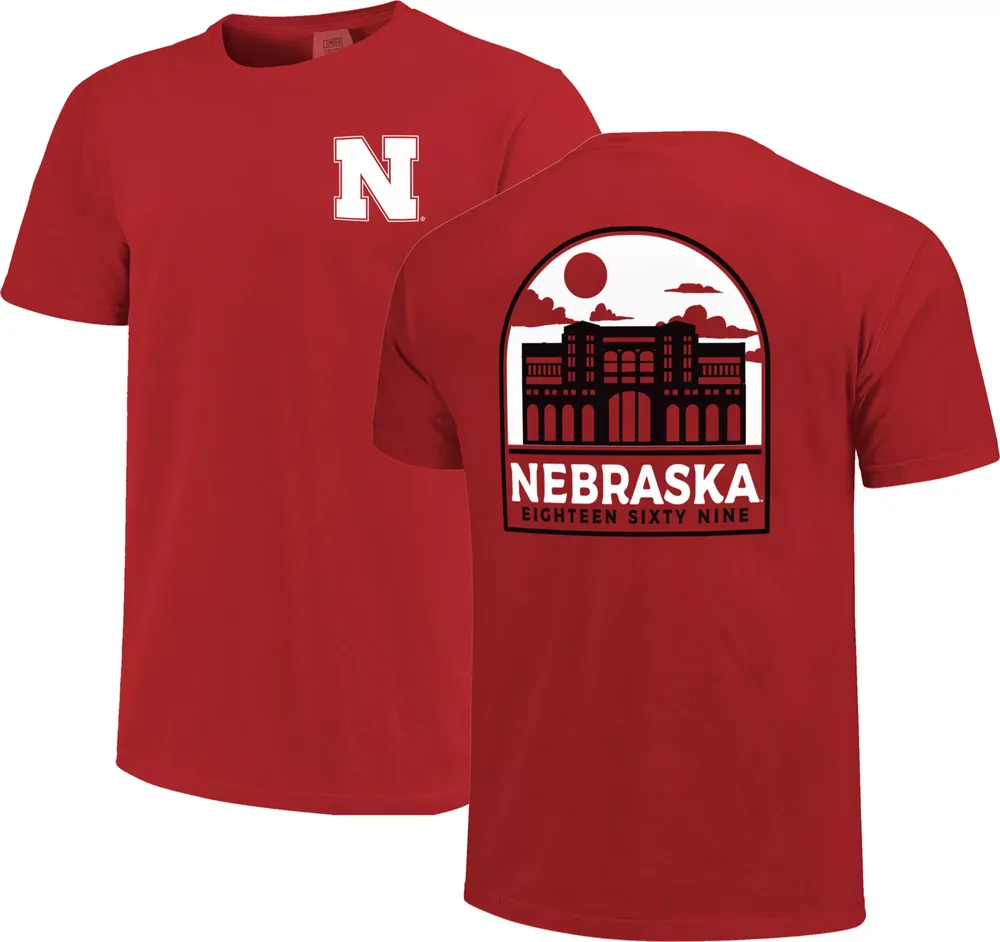 Image One Men's Nebraska Cornhuskers Scarlet Campus Arch T-Shirt