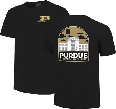 Image One Men's Purdue Boilermakers Black Campus Arch T-Shirt