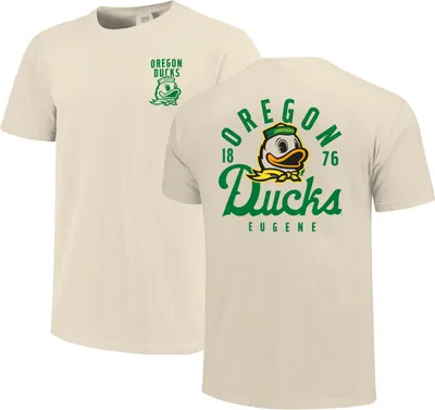 Image One Men's Oregon Ducks Ivory Mascot Local T-Shirt