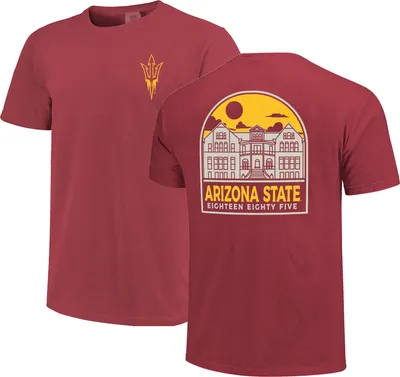 Image One Men's Arizona State Sun Devils Maroon Campus Arch T-Shirt