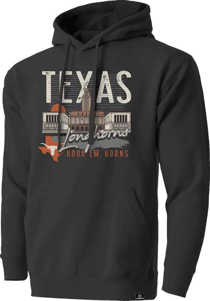 Image One Men's Texas Longhorns Grey Campus Scene Hoodie