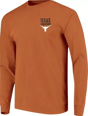 Image One Men's Texas Longhorns Orange Campus Pride Long Sleeve Shirt