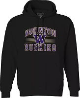 Image One Men's Washington Huskies Black Arch Wordmark Pullover Hoodie