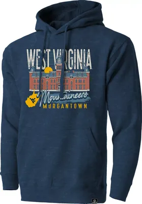 Image One Men's West Virginia Mountaineers Grey Campus Scene Hoodie