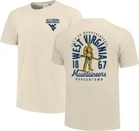 Image One Men's West Virginia Mountaineers Ivory Mascot Local T-Shirt