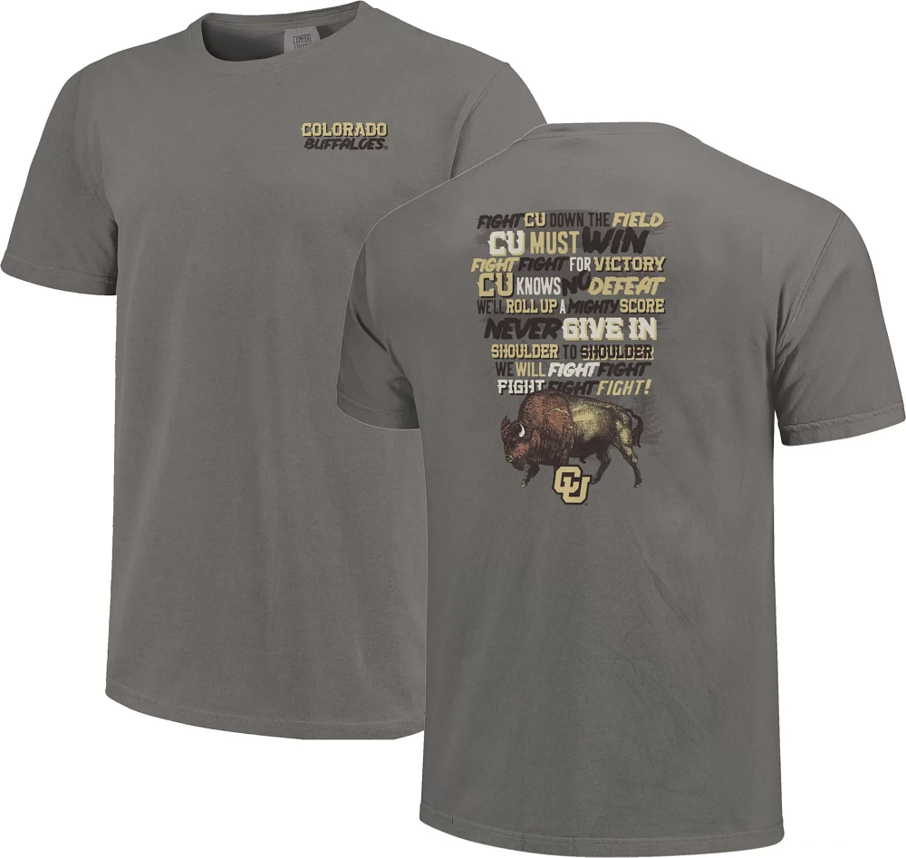 Image One Adult Colorado Buffaloes Grey Fight Song T-Shirt