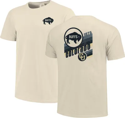 Image One Adult Colorado Buffaloes Grey Vintage Slant T-Shirt