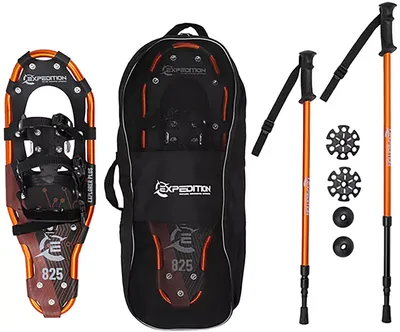 Cascade Mountain Tech Unisex Explorer Plus Series Snowshoe Kit