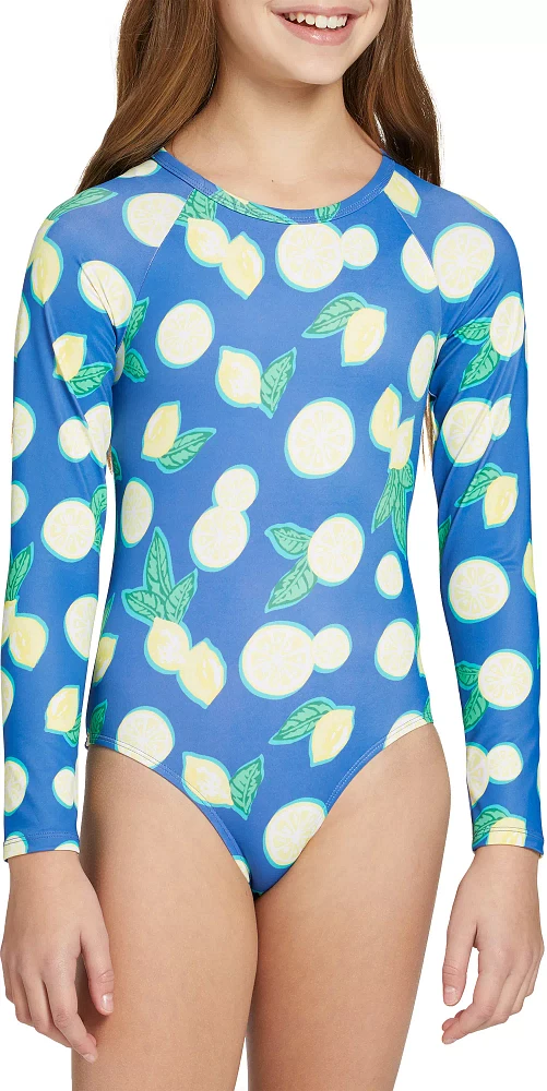 DSG Girls' Long Sleeve One Piece Swimsuit