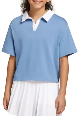 DSG Girls' Johnny Collar Short Sleeve T-Shirt