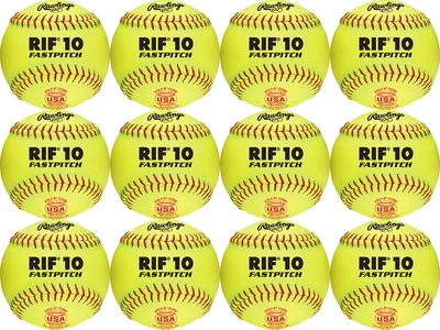 Rawlings 11” ASA Sof-Dot RIF Safety Fastpitch Softball – 12 Pack