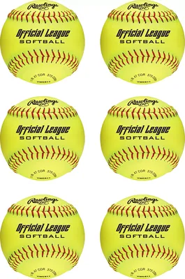 Rawlings 11" Recreational Fastpitch Softballs - 6 Pack