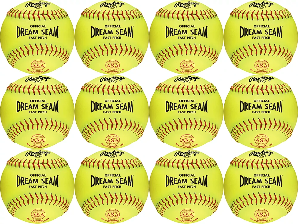 Rawlings 12" USA/NFHS Official Dream Seam Fastpitch Softball - 12 Pack