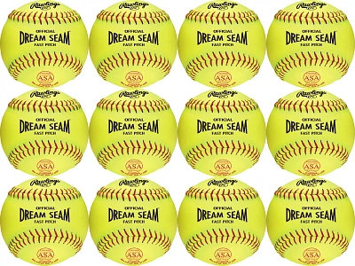 Rawlings 12" USA/NFHS Official Dream Seam Fastpitch Softball - 12 Pack