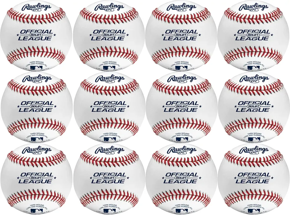 Rawlings ROLB1 Official League Baseballs – 12 Pack