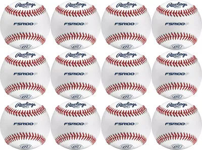 Rawlings FSR100 College Game/Practice Baseballs – 12 Pack