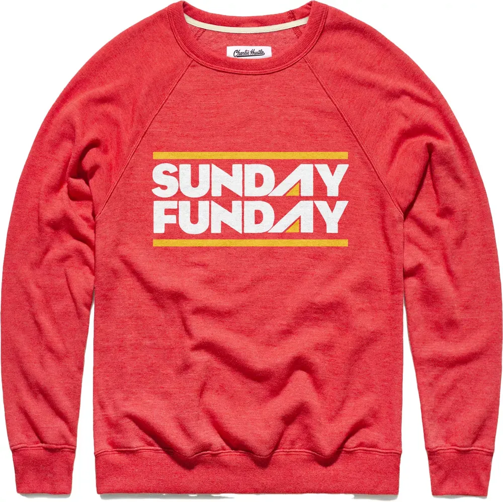 Charlie Hustle Men's Kansas City Sunday Funday Fleece Crewneck Sweater