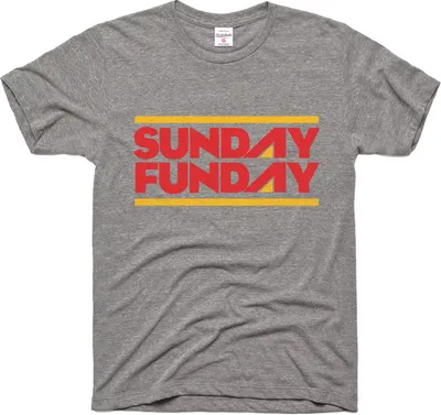 Charlie Hustle Men's Kansas City Sunday Funday Grey T-Shirt