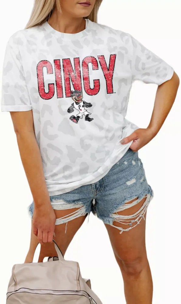 Gameday Couture Cincinnati Bearcats White Leopard T-Shirt