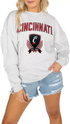 Gameday Couture Cincinnati Bearcats White Sequin Crew Pullover Sweatshirt