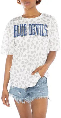 Gameday Couture Duke Blue Devils White Leopard T-Shirt