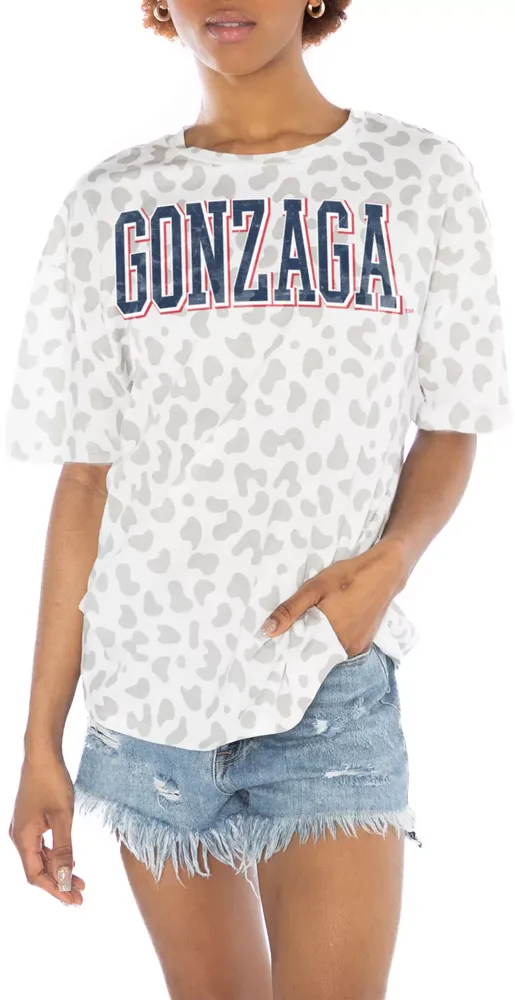 Gameday Couture Gonzaga Bulldogs White Leopard T-Shirt