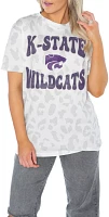 Gameday Couture Kansas State Wildcats White Leopard T-Shirt