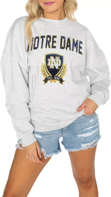 Gameday Couture Notre Dame Fighting Irish White Sequin Crew Pullover Sweatshirt