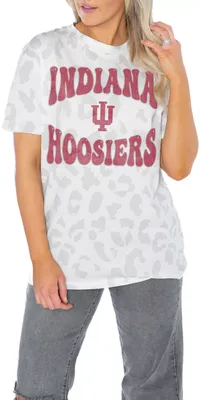 Gameday Couture Indiana Hoosiers White Leopard T-Shirt