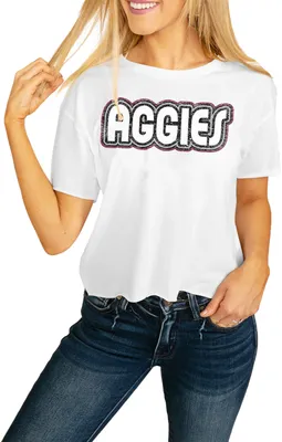Gameday Couture Texas A&M Aggies White It's a Win Cropped T-Shirt