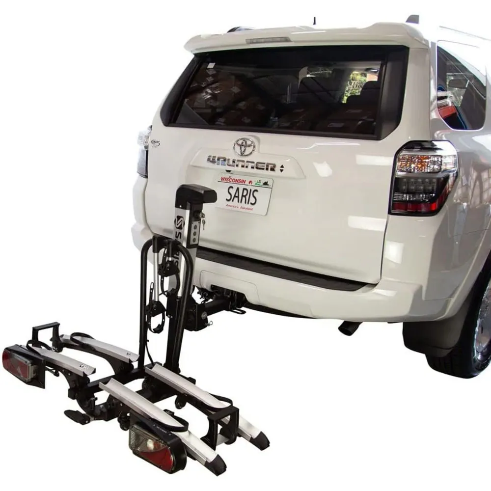 Saris Door County 2-Bike Motorized Hitch Rack with Electric Lift and Rear Lights