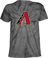 Stitches Adult Arizona Diamondbacks Black Tie Dye Logo T-Shirt