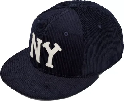 Sandlot Goods New York Navy Corduroy Snapback Adjustable Hat