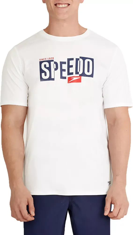 Speedo Men's Graphic Short Sleeve Swim Shirt