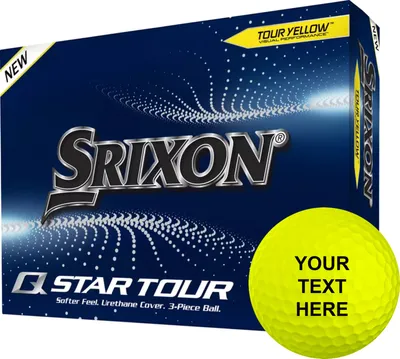Srixon 2022 Q-STAR Tour 4 Yellow Personalized Golf Balls