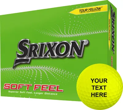 Srixon 2023 Soft Feel Matte Yellow Personalized Golf Balls