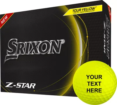 Srixon 2023 Z-STAR 8 Yellow Personalized Golf Balls