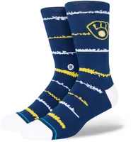 Stance Milwaukee Brewers Navy Chalk Crew Sock