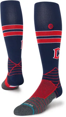 Stance Cleveland Guardians Navy Big C OTC Over the Calf Sock