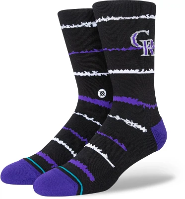 Stance Colorado Rockies Black Chalk Crew Sock