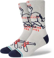 Stance New York Yankees Gray Hey Batter Crew Sock