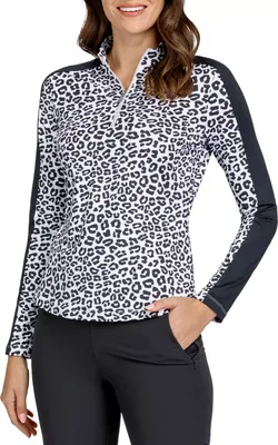 Tail Women's Long Sleeve 1/4 Zip Pierce Golf Shirt