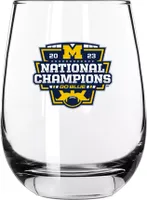 Memory Company 2023 College Football National Champions Michigan Wolverines 15 oz. Stemless Wine Glass